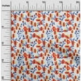 thumbnail image 2 of oneOone Cotton Flex Orange Fabric Floral Diy Clothing Quilting Fabric Print Fabric By Yard 40 Inch Wide, 2 of 4