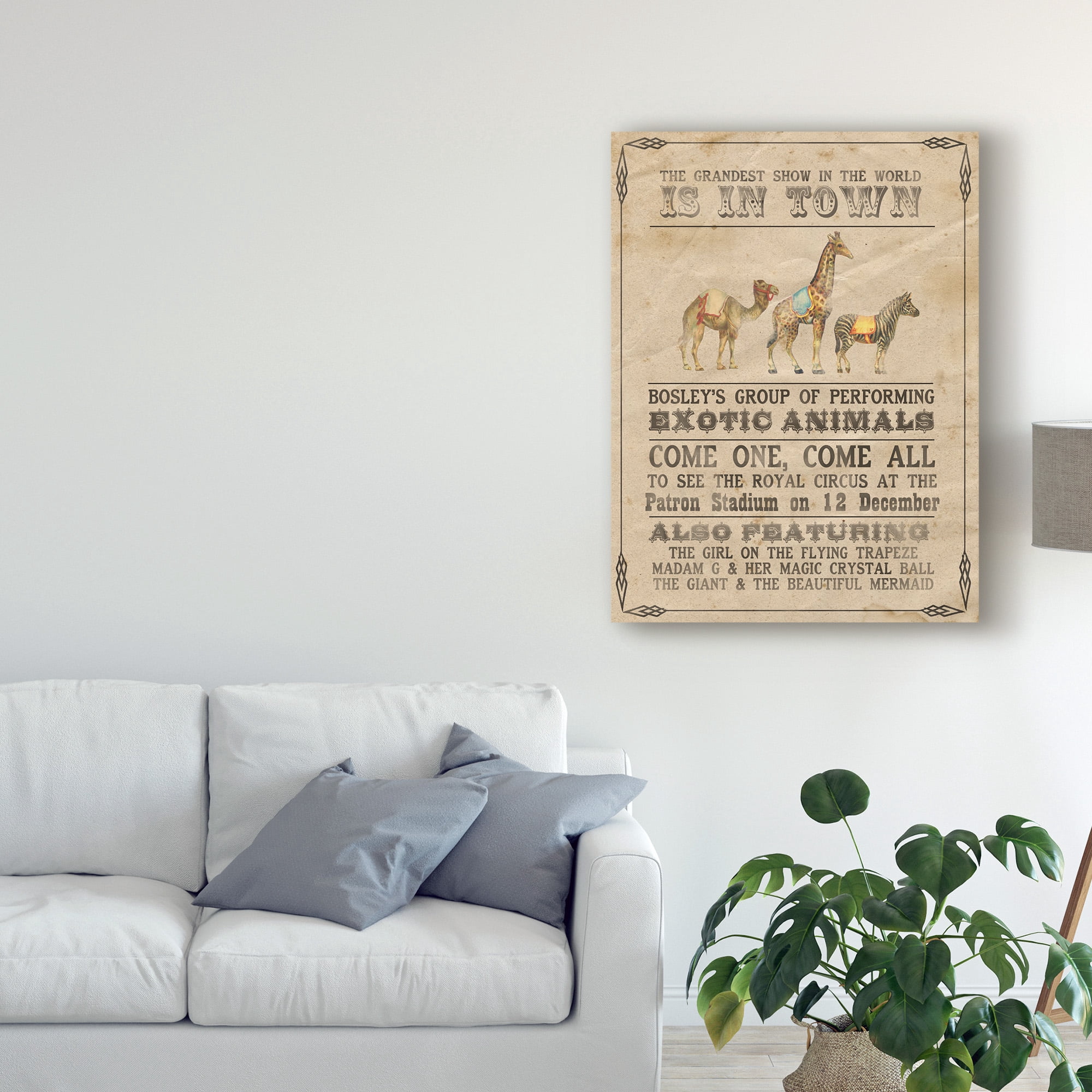 Trademark Fine Art 'Vintage Circus III' Canvas Art by Grace Popp