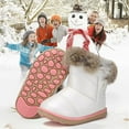thumbnail image 2 of Bonario Toddler Boys Girls Snow Boots Winter Snow Warm Fleece Booties High-Top Ankle Shoes for Little Kids, 2 of 6