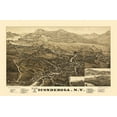 thumbnail image 2 of Beck 24x17 White Modern Wood Framed Museum Art Print Titled - Ticonderoga City New York - Beck 1884, 2 of 4