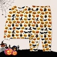 thumbnail image 5 of Miaoju Halloween Pajamas Set Print Top and Pant Set Cotton Home Clothes 2 Piece Pjs, 5 of 5