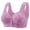 Purple, variant on ,Women's Flower Front Closure Bras for Large Anti Sagging Lift Bra Full Coverage Wireless Bralettes Grey 44