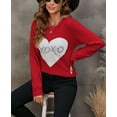 thumbnail image 3 of Heart Sweaters for Women Valentine's Day Long Sleeeve Pullover Sweaters Knitted Warm Sweater Shermie, 3 of 6