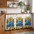 thumbnail image 3 of Sunflower Cabinet Curtain 32"Wx55"L, Dustproof Pantry Door Curtain with Self Adhesive Tape, Watercolor Summer Floral Botanical Truck Tall Storage Cover Privacy Drape for Bathroom Kitchen Laundry Room, 3 of 9