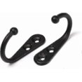 thumbnail image 4 of Black Zinc Alloy Single Hooks Wall Mounted Coat Rack for Kitchen Bathroom Storage with Screws 25 Pack, 4 of 5
