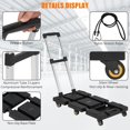thumbnail image 2 of OUYAWEI Diable Pliant, Capacité Robuste de 176 Lb, Plaque de Base en Alliage d'Aluminium, Compacte et Facile à Ranger, Construction Robuste, Chariot Portable pour Bagages, Déménagement, Aluminium, 2 of 6
