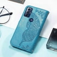 thumbnail image 7 of Designed for Moto G Play 2023 Case Wallet,Women Flip Protective Cover with Credit Card Holders Butterfly Embossed PU Leather Kickstand Wrist Strap Phone Case for Motorola Moto G Play 2023 (Blue), 7 of 7