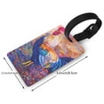 thumbnail image 2 of Hirioo Rooster Oil Painting for Luggage ID Tag with Adjustable Strap Travel Baggage Bag Tags Suitcase Identify Labels for Women Men, 2 of 7