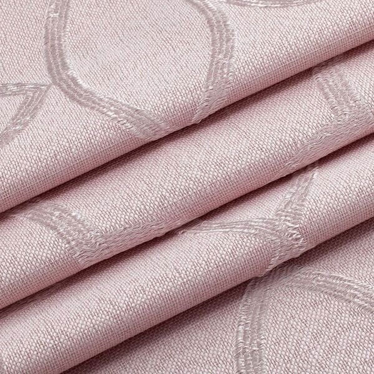 Dainty Home Carly Embroidered Polyester Shower Curtain, 70" x 72", Pink