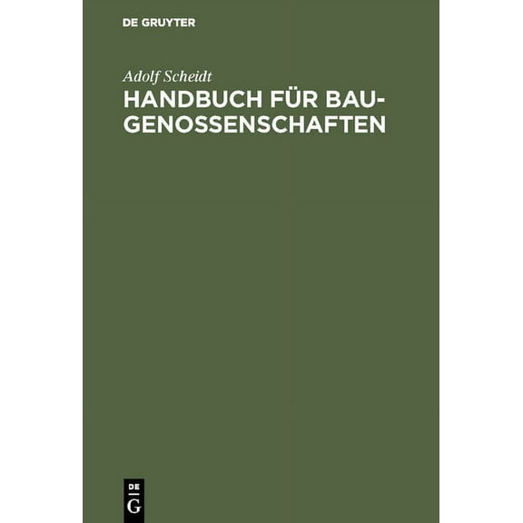 Handbuch für Baugenossenschaften, (Hardcover)