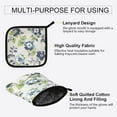 thumbnail image 3 of Yayeee Oven Mitts and Pot Holder Set of 2 Heat Resistant Kitchen Gloves Baking Hot Pad, Light Floral Pattern, 3 of 5
