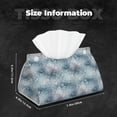 thumbnail image 6 of Lsque enchanted winter snowflake holly Printed Long Tissue Box Cover Holder, Facial Paper Organizer Dispenser,Triangle with Bottom Belt, PVC Leather Decorative Organizer, 6 of 9