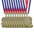 thumbnail image 1 of Uxcell Médailles de Récompense pour Événements de Football avec Rubans, Médailles de Lauréat pour Compétitions Fête Sportive Or, 1 of 7