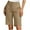 Khaki #005, variant on Mohiass Bermuda Shorts for Women Summer Fashion High Waisted Chino Shorts Straight Leg Casual Vacation Shorts Khaki L