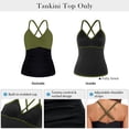 thumbnail image 3 of RELLECIGA Women's Push Up Tankini Top Twist Front Ruched Tankini Bathing Suits Vintage Swimsuit V-Neck Tummy Control Swimwear Top, 3 of 9
