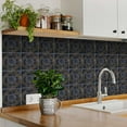thumbnail image 2 of Mi Alma Dark Blue Rustic Flower Peel & Stick Tiles - Vinyl Backsplash 8x8, 2 of 10