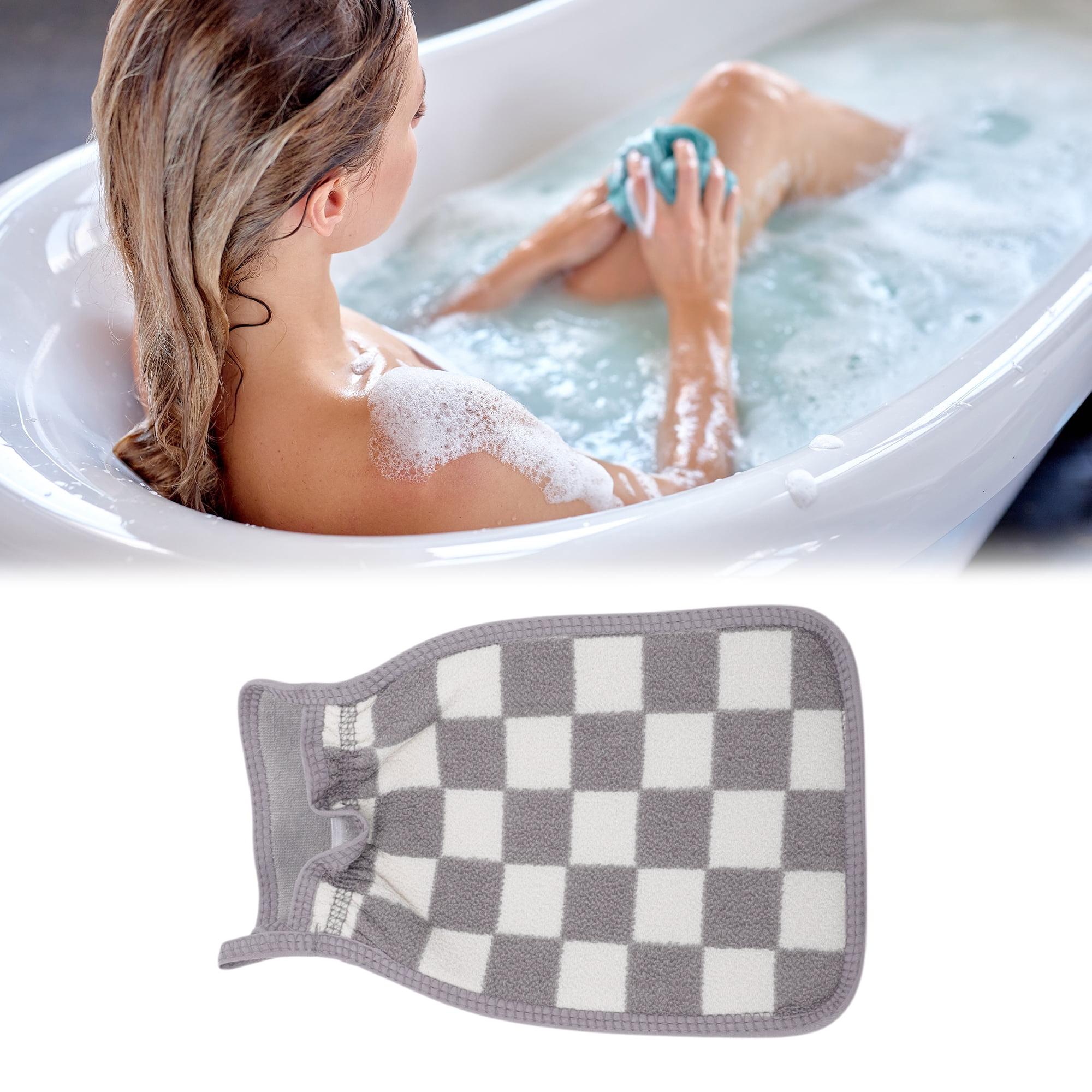 Unique Bargains Gloves Bath Towel for bathroom 5.51"x9.45" 1 Pc Gray