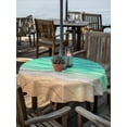 thumbnail image 2 of Outdoor Table Cloth with Umbrella Hole and Zipper, Teal Ombre Coastal Waterproof Round Tablecloth 60 Inch, Summer Nautical Beach Ocean Seaside Washable Table Cover for Outside Party Patio Picnic, 2 of 8