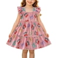 thumbnail image 2 of Piuwrlz Summer Party Play Dress Girls Graphic Dresses Cotton A-Line Princess Skirts Multicolor Size 2 T, 2 of 6
