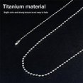 thumbnail image 1 of Pure Titanium Chain Necklace Glass Bead Chain Pendant is Not Easy to Rust Simple Light Weight Titani, 1 of 5