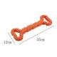 thumbnail image 5 of Juguete agresivo para masticar para perros, juguete duradero para cambiar los dientes para perros enérgicos medianos y grandes (naranja), 5 of 5