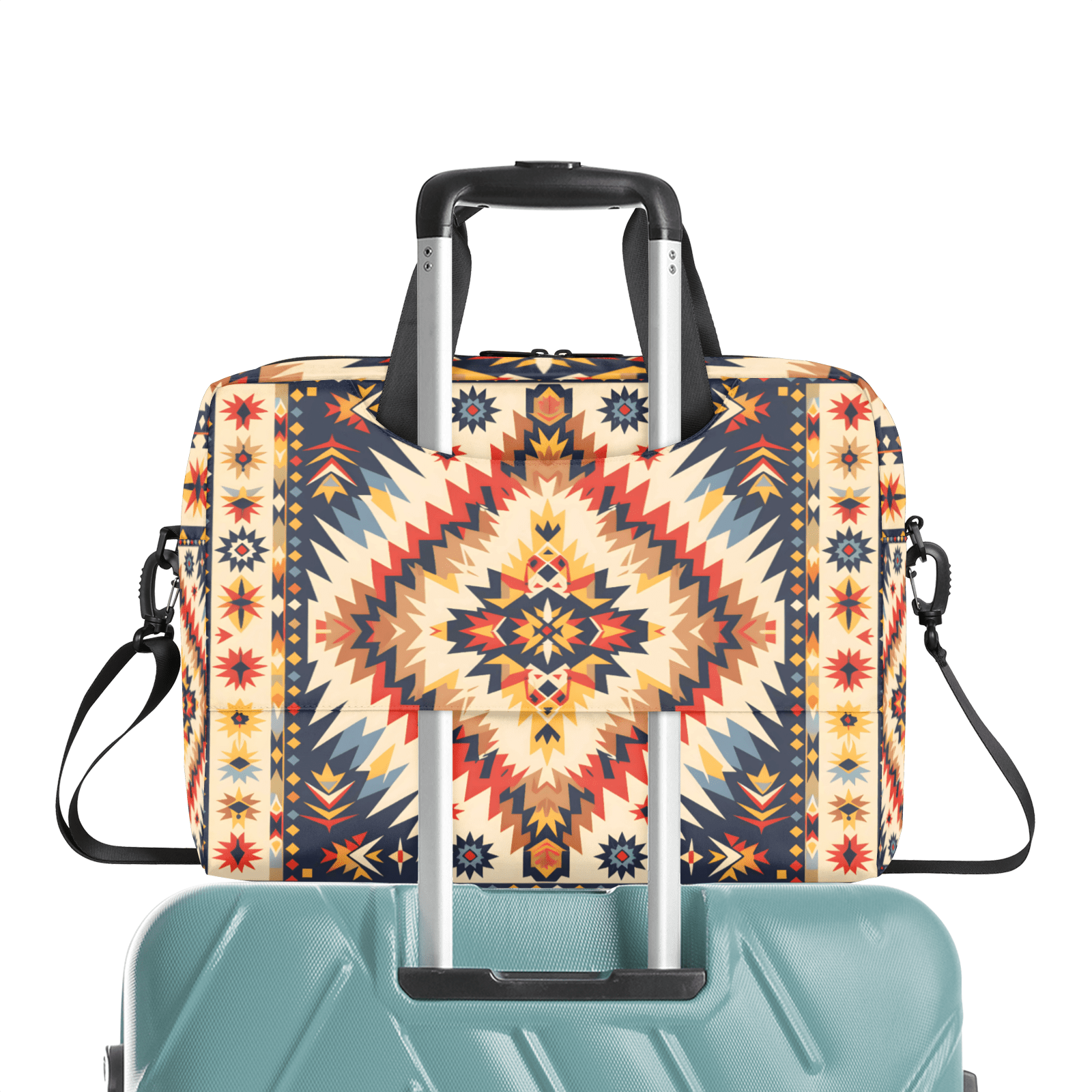 Herdesigns Aztec Geometric Stripes Laptop Bag for Women Men, Computer Case Briefcase Messenger Bags, 15-15.6 inch Laptop Sleeve Shoulder Bag
