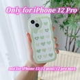 thumbnail image 7 of Compatible with iPhone 11 Pro Max Case with Heart Design for Women Girls,Aesthetic Cute Wavy Soft Shockproof Cell Phone Cover for iPhone 11ProMax 6.5 Inch (Matcha Green), 7 of 7