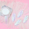 thumbnail image 1 of Polvo de uñas cromado holográfico, polvo de cromo perlado blanco para uñas, polvo de hadas para uñas, polvo de brillo, pigmento en polvo de perlas de uñas cromadas, 1 of 3