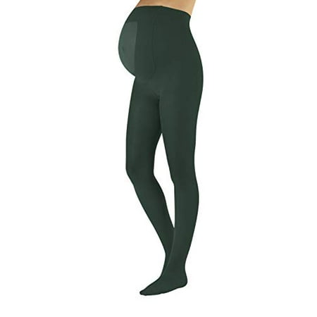 

Calzitaly - Opaque Maternity Pantyhose - Pregnancy Tights for Women - 100 DEN Italian Hosiery (M Dark Green)