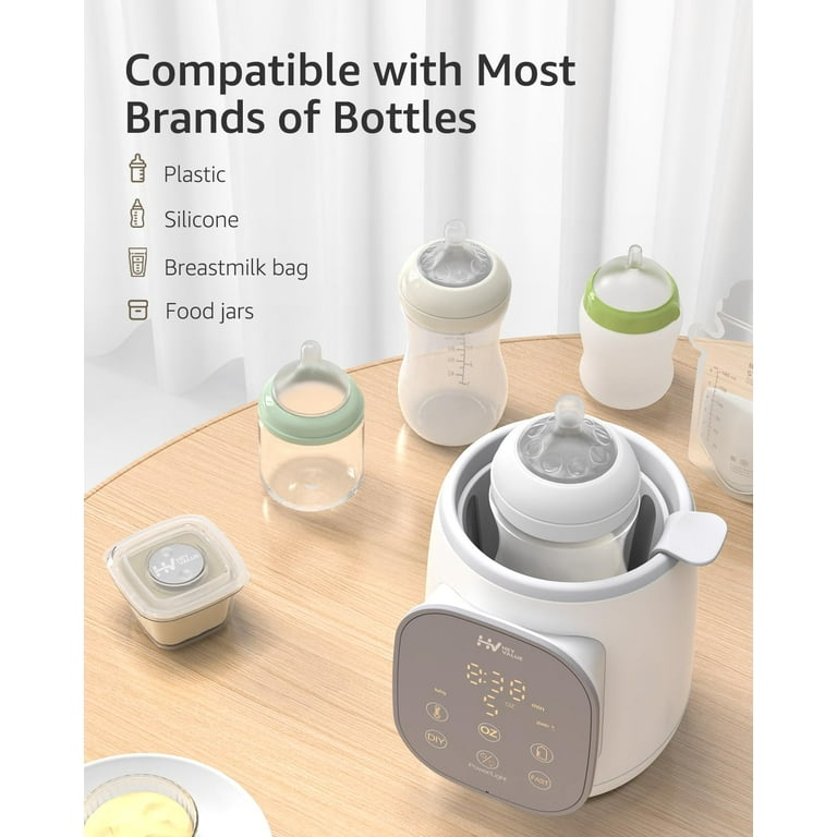 HEYVALUE Fast Bottle Warmer 12-in-1 Water Bath Baby Bottle Warmer