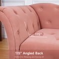 thumbnail image 6 of Zzistar Indoor Chaise Lounge with Solid Wood Legs, Velvet Upholstered Recliner Lounge Chair Sofa, 6 of 7