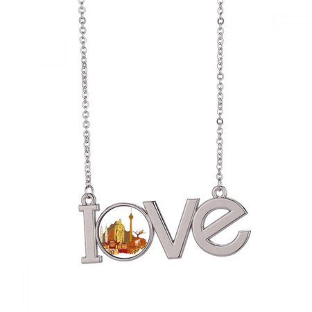 malaysia kuala lumpur watercolor love necklace pendant charm jewelry
