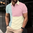 thumbnail image 2 of Men's Tops New Men's Short Sleeve Fashion Contrast Color Shirt, 2 of 6
