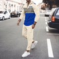 thumbnail image 2 of Blekii Men's Waffle Knit Lounge Set, Long Sleeve Henley Top & Pants, Textured Breathable Two-Piece, Casual Matching Home Outfit, Soft Comfy Set for Men, Relaxed Weekend Wear, Khaki S, 2 of 8