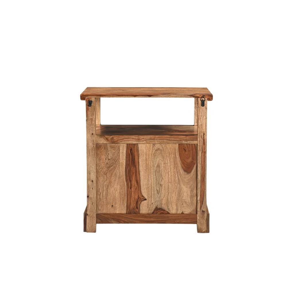 Pemberly Row 3-drawer Live Edge Solid Wood Nightstand in Brown
