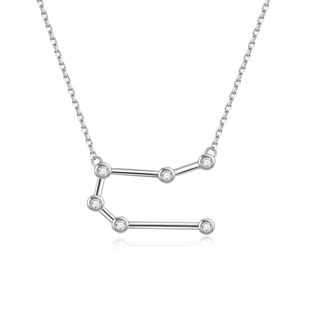 YAFEINI Sterling Silver Gemini Necklace Zodiac Constellation Pendant Made with Clear Crystals from Austria, June Birthday Gifts for Women, Astrology Horoscope Jewelry Gifts for Girlfriend Friends