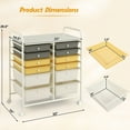 thumbnail image 4 of Topbuy 12-Drawers Rolling Storage Cart with Organizer Top Yellow, 4 of 9