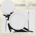 thumbnail image 3 of Ambesonne Retro Place Mats Set of 4, Romantic Dance Partners, Standard Size, White Black, 3 of 6