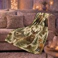 thumbnail image 6 of Rustic North American Wildlife Forest Scene, Peaceful Mountain Lake Scene, Warm Flannel Blanket for Cabin and Lodge, Outdoor Lovers Camping Gift, Rustic Home Decor, 6 of 9