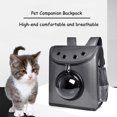 thumbnail image 4 of Bolsa de transporte para gatos, bolsa portátil y transpirable para gatos, bolsa de viaje para exteriores, transparente, para gatos, perros pequeños, suministros para mascotas, 4 of 5