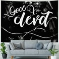 thumbnail image 4 of Good Vibes Only Fabric Wall Tapestry for Bedroom Black Simple Cute Aesthetic White Motivational Quotes Modern Minimalist Teen Art Living Room Dorm Home Decor, 4 of 6
