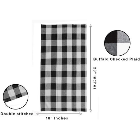 Black And White Kitchen Cloths Buffalo Plaid Dish Towel Buffalo Checked Dish Towel Black Kitchen Towels Cotton Checkered Dish Towel Plaid Tea Towels Set Of 3 Black And White 28x18 Walmart Canada