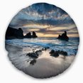 thumbnail image 1 of Belle Baie de Porthcothan - Coussin de Plage - 20 Pouces Ronds, 1 of 1