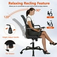 thumbnail image 5 of CLATINA Ergonomic Rolling Mesh Desk Chair with Executive Lumbar Support and Adjustable Swivel Design for Home Office Computer Black 2 Pack, 5 of 8