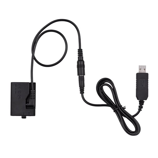 -Adaptador de acoplador de CC de batería ficticia USB E10 de 5 V (reemplazo para LP-E10) para Rebel T3/T5/T6/T7/T100