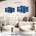 thumbnail image 4 of Elephant Stock Stained Blue Buddha Wall Art - Horizontal Multi Panel Canvas - Living Room Wall Decor - People Multi Panel - Blue And Orange Decor - 43" x 27", 4 of 8