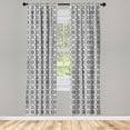 thumbnail image 3 of Ambesonne Geometric Curtains, Abstract Hexagons, Pair of 28"x63", Grey Pale Grey, 3 of 5