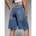 thumbnail image 3 of SOMER Women's Jean Shorts Y2K Mid-Low Waist Baggy Jorts Denim Shorts Jean Shorts Summer Streetwear, 3 of 7