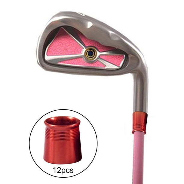 12 Uds puntas de Golf adaptador de punta cónica para palos de Golf accesorios de eje para palos de Golf punta cónica para palos de Golf rojo Soledad Férulas de hierro para golf