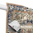 thumbnail image 4 of Swag Valance Curtains for Windows, Boho Southwestern Light Filtering Kitchen Curtains with Rod Pocket, Heritage Antique Country Blue Window Treatment Valances for Living Room, 36x36 - 2 PCS, 4 of 9